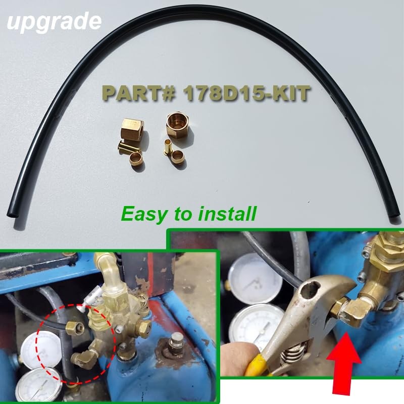 New 178D15-KIT Air Compressor Unloader Tube Kit Compatible With Rolair