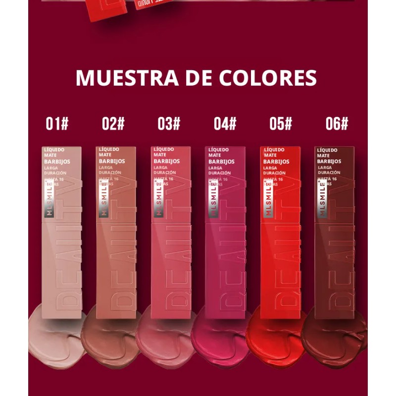 Brillo De Labios Mate Aterciopelado Que No Mancha
