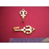 Brass Fleur De Lys Curtain Tie Back Hold Back Hooks