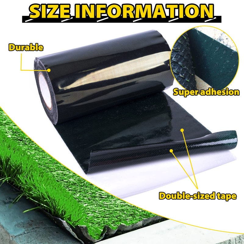 Kikerike Artificial Grass Tape Self Adhesive Double Sided, 6 Inch