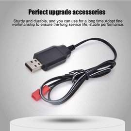 Tbest USB Charging Cable for Huina 1573 Electric Toy Remote Control Alloy Engineering Car Toy Vehicle(Black)