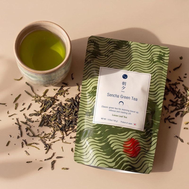 Asayu Japan Sencha Green Tea, 100% Made in Japan Loose