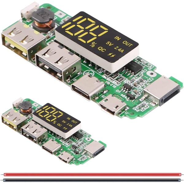 DAOKAI 18650 - Placa de carga dual USB de 5