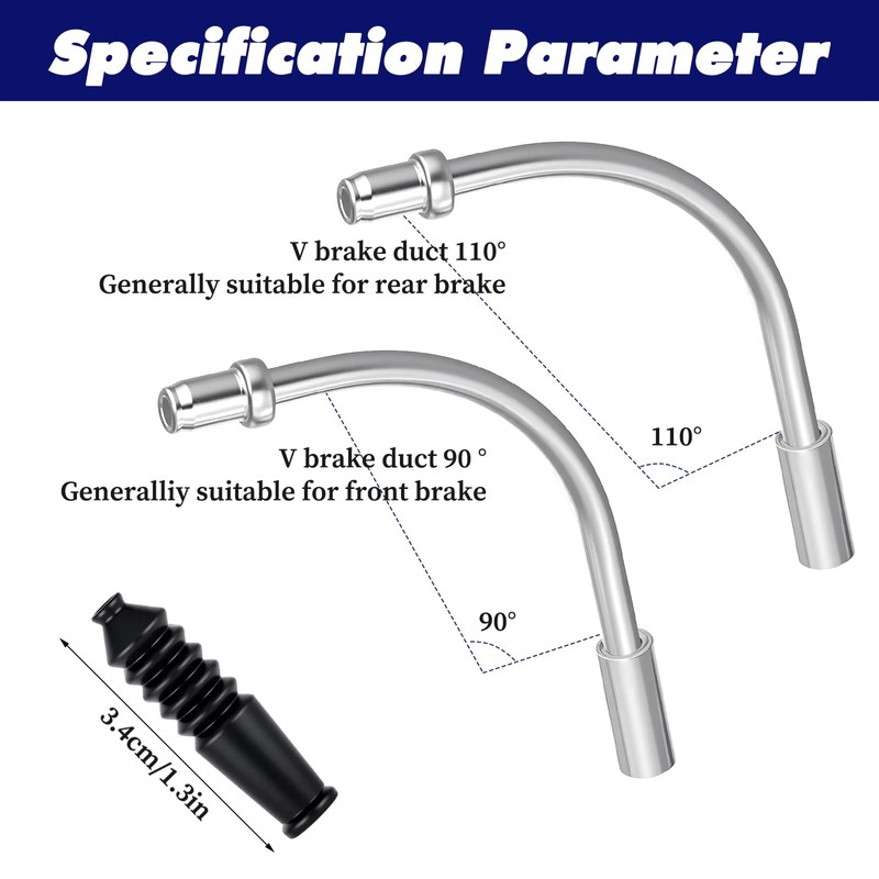 TIESOME Bike V Brake Noodle Cable Guide Pipe Set, with