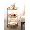 Kate and Laurel Celia Modern 3-Tier Bar Cart, 16 x