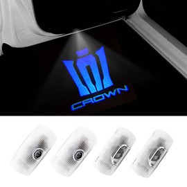 220 Series Crown Athlete Car Door Lamp Logo Courtesy Lamp 4-piece Set with Tools Courtesy Light Door Welcome Light LED Logo Projection Compatible with Crown 15th Generation 220 Series S22# Type ARS220