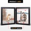 FOREV 8x10 Double Picture Frame Wooden Hinged Photo Frame Definition