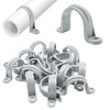 PVC Pipe Straps, 2 Holes Plastic Conduit Clamp for Pipes,