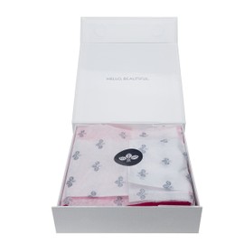 France Luxe Body French-Style Bath Mitt 2-Pack - Fleur Rose Multi/Pink