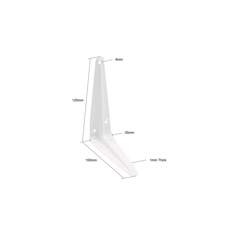 EAI London Shelf Brackets | White 125x75mm / 5x4 Inch