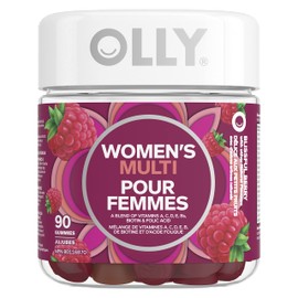 OLLY OLLY Women's Multi Gummy Supplement with no artificial flavours and colours Blissful Berry multivitamin to help support women's health 45 day supply 90 gummies