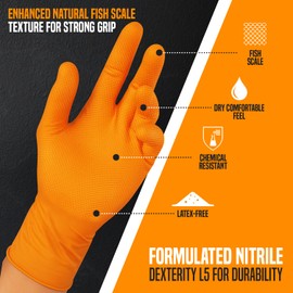 Grippaz Gloves Pack of 50, Nitrile Gloves Working Extremely Robust Non - Slip Ideal for Workshops Mechanics Industry Rubber Long-Lasting Ambidextrous Gloves Disposable Gloves (Small)