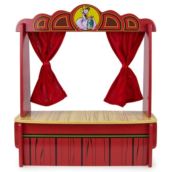 Deluxe Wooden Tabletop Puppet Theater - Easy Assembly!