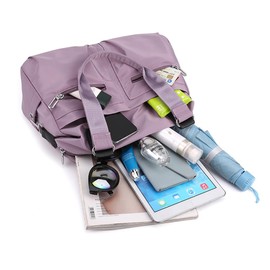 XUEREY Cause Multi Pocket Tote Bag Large Capacity Women's Top Handle Shoulder Bag for School Work Travel (Brown)