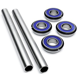 2 Kits - Stainless Steel Axle & Front Wheel Bearing Rebuild 022-7009-00 025-5202-00 for BadBoy CZT CZT-Elite Maverick Revolt-SD Stand-On ZT ZT-Avenger ZT-Elite BadBoy Mowers