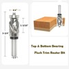 Akylin Ultra-Perfomance Compressiom Spiral Flush Trim Router Bit 1/2 Shank,