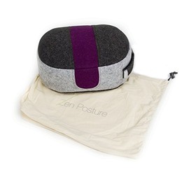 Zen Posture Ume Meditation Cushion (Light Grey Side)