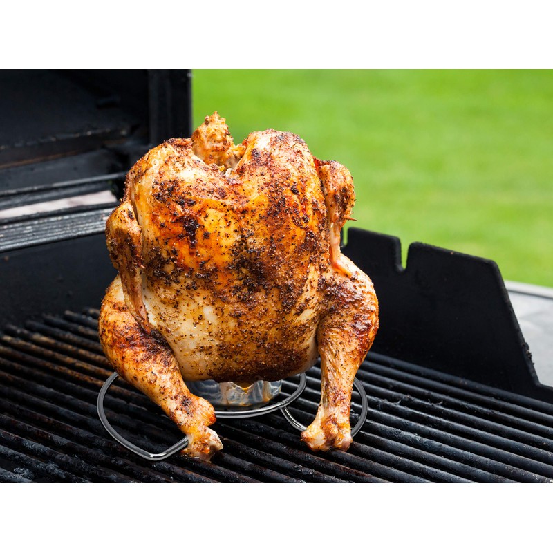 PBKay Beer Can Chicken Holder - Stainless Steel Beer Chicken