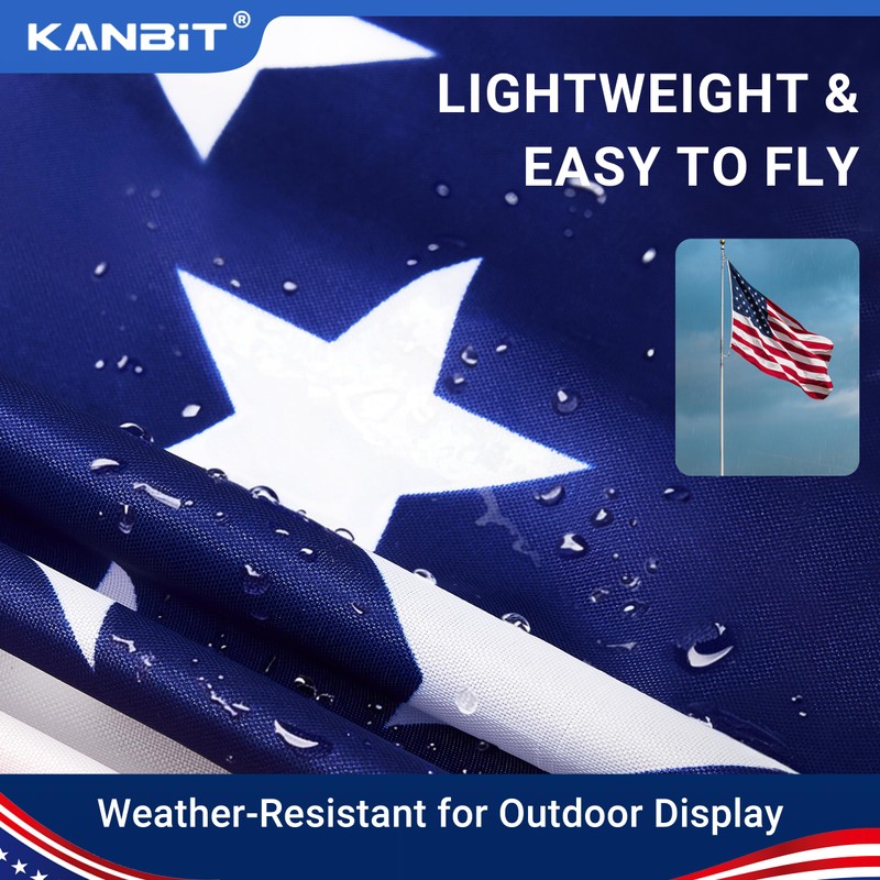 KANBIT American Flag 4x6 Ft, US Flags Polyester with Strong