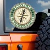 2 x 12 cm Compass Vinyl Stickers, Waterproof, Decorative for