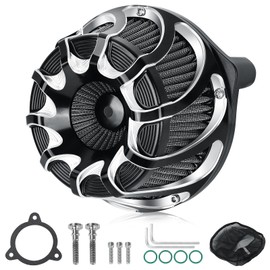 kekykm Twin Cam Air Cleaner Intake Filter Kit For Harley 2008-2016 Touring Street Glide Road Glide Road King Electra Glide & Trike models，2016-2017 Softail，2016 Dyna FXDLS, High-Flow Air Filter