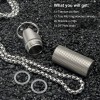 Haxtec Small Pill Box Titanium Pill Fob Necklace Nitro Mini