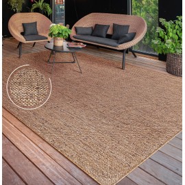 Paco Home Indoor and Outdoor Rug Modern Natural Look in Beige, Size: 6'7" x 9'2"