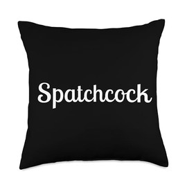 Spatchcock Chicken Minimalist Grill Father's Day Turkey Throw Pillow