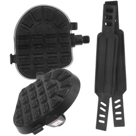 Totority 1set Bike Pedals Anti-Skid Design Fit for Indoor Exercise Includes Pedals and Straps for Home Cycling and Fitness Enthusiasts
