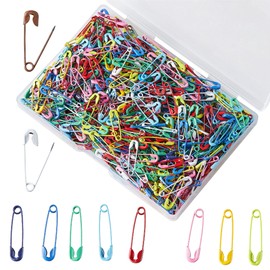 XIYAOXI 19mm Mini Safety Pins - Pack of 200pcs Small Colors Safety Pins- Versatile Clothing Tag Pins for Repair, Crafting & Fashion Accessories Making in a PP Box