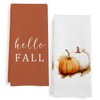 GWFSJYU Burnt Orange Hello Fall Hand Towels for Bathroom，Farmhouse Fall