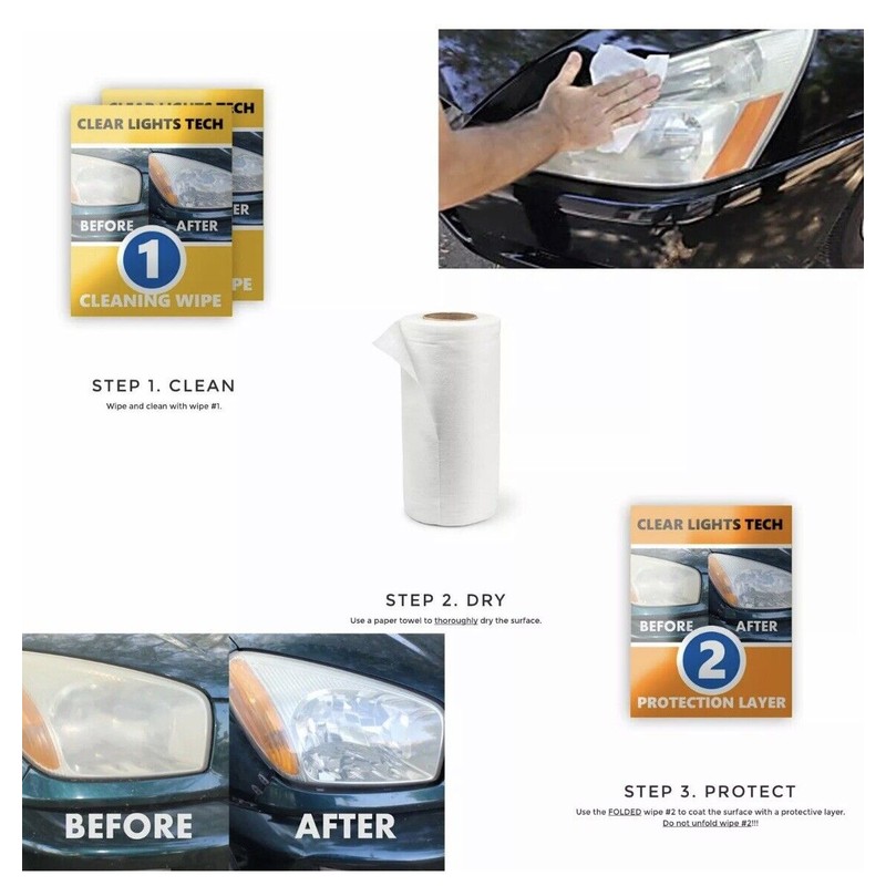 Turtle Wax 4PK! Headlight Lens Restoration Repair Kit Clear Lights