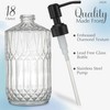 JASAI 18Oz Glass Soap Dispenser with Black Rust Proof Pump,