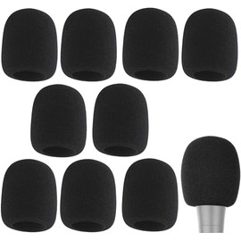10 Pcs Fundas para Micrófono, Cubierta de Micrófono, Protector de Micrófono, Cubiertas de Espuma de Micrófono Negro, Esponja para Microfono, Adecuada 