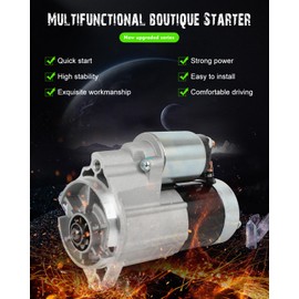 SCITOO Starter Motor 17683 for INFINITI for QX4 3.3L 1997-2000 for Nissan for Pathfinder 3.3L 1996-2000 Unit Type: PMGR; Voltage: 12V; kW: 1.4; Rotation: CW; Tooth Count: 9