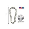 Gupermac (Made in USA) Stainless Steel Carabiner Spring snap Hook