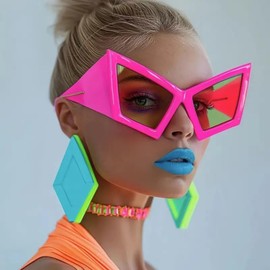 RUIGOMRU Funny Glasses Oversized Sunglasses Novelty Party Sunglasses Accessories for Women, pink