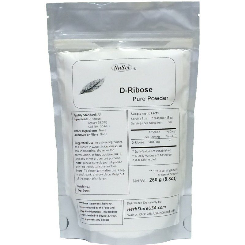 NuSci Pure D-Ribose Powder AJI92 Quality Standard (2270 Grams (5.0