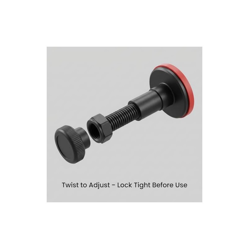 QWORK Adjustable Telescopic Support Pole 7–17.7 inch Range, 2 Pack
