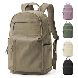 HYC00 School Backpack Womens,School Bags for Girls Secondary School Casual Daypacks College Backpack Women Laptop Backpack 15.6 Inch Waterproof Travel Rucksack Bag for Women High School Bag,Brown