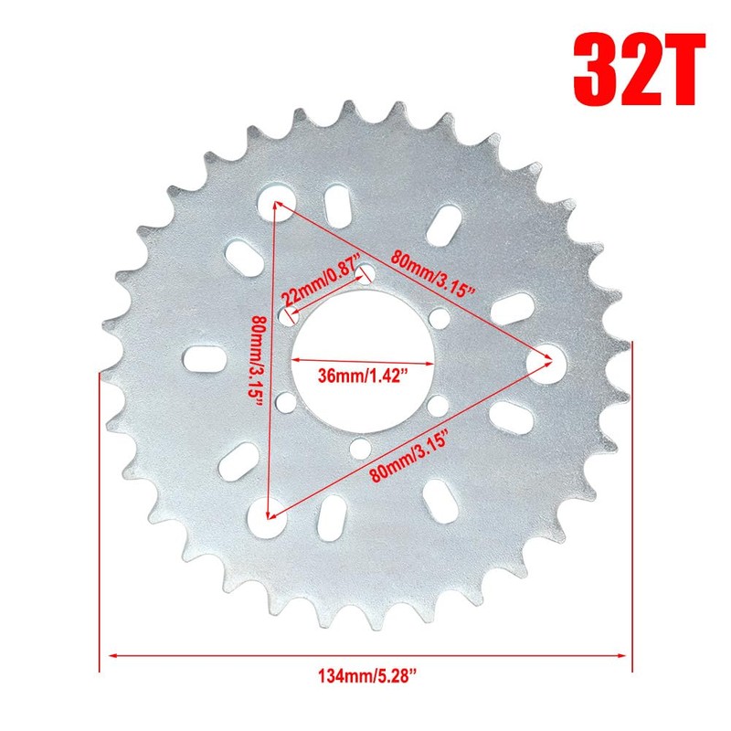 CNC Adapter 32T Sprocket for 1"/1.5"(25mm/38mm) 80cc Motorized Bicycle 415