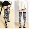ZXOLDZX 4 Pairs Women's Striped Arm Warmer Long Striped Socks