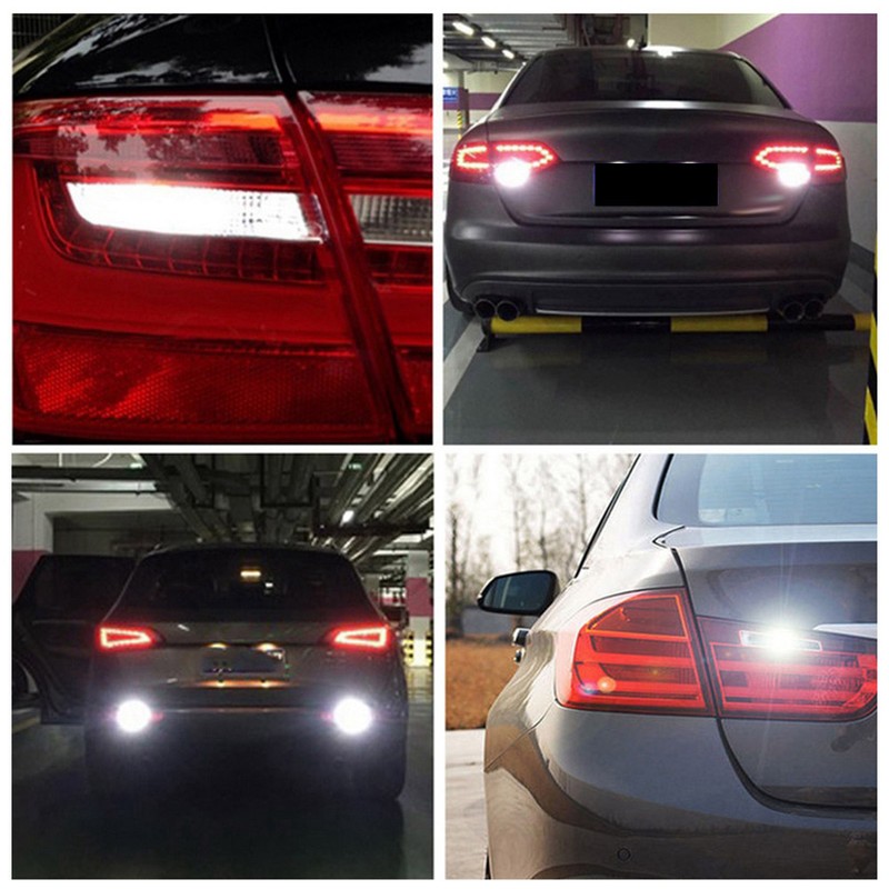 4pcs 12SMD LED White Lights Car Bulb Brake Stop Turn