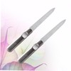 FOMIYES 2pcs Stainless Steel Nail File Professional Manicure Tools Double-sided