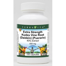 Extra Strength Kudzu Vine Root 40% Extract (Daidzin) (Puerarin) - 450 mg (100 Capsules, ZIN: 428384)
