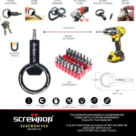 NoBrand Screwdriver Universal Magnetic Bit Holder for Keychain | Multi-Tool Bottle Op