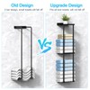 Liuoud Towel Rack for Bathroom, Wall Mounted Vertical Rolled Towel