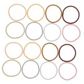 Beavorty 50pieces Ponytail Clip Loop Hair Tie Storage Box Soft Hair Ties for Women Gentle Accessories