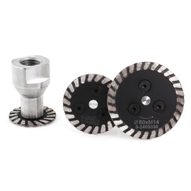 Z-LION Diamond Saw BIade with RemovabIe M14 FIange Engraving Cutting Disc Carving Concrete Granite 2+1 Pack (30-40-50 MM)