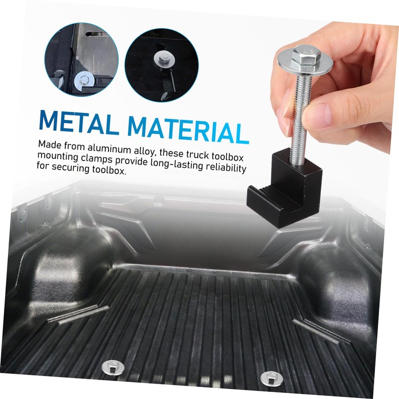 FELTECHELECTR 4 Pcs Aluminum Alloy Truck Tool Box Clamps J